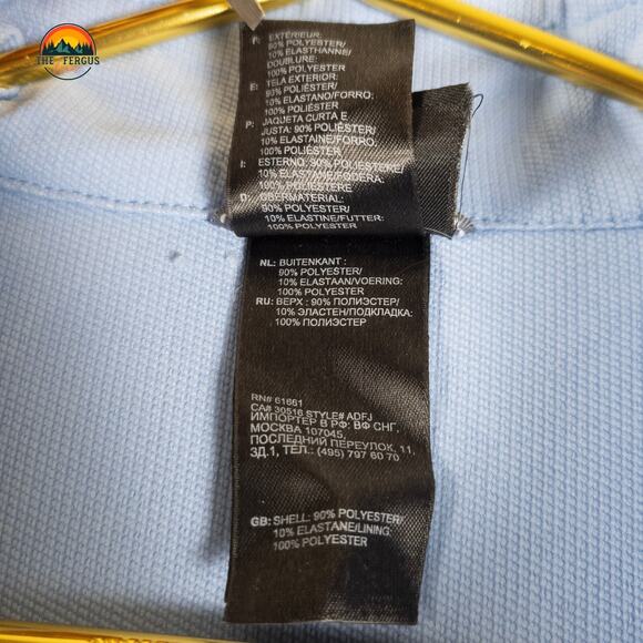 The North Face Apex FullZip Soft Shell Jacket Blue Long Sleeve Pocket Girl Sz XL - Picture 15 of 16